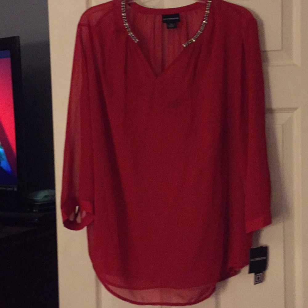Red blouse